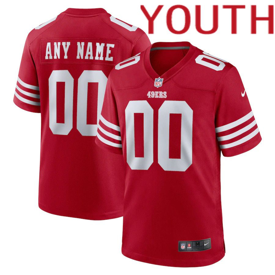 Youth San Francisco 49ers Nike Scarlet Game Custom NFL Jersey